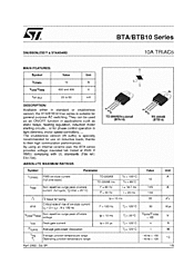 DataSheet BTA10 pdf